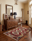 4x6 Hand Knotted Traditional Kazak Ivory and Rust Wool Area Rug