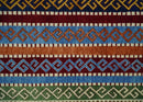 4x6 Multi Color Striped Wool Hand Woven Southwestern Gabbeh Rug