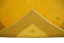 4x6 Small Gold Natural Farmhouse Wool Hand Woven Southwestern Gabbeh Rug