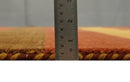 4x6 Small Rust and Gold Striped Wool Hand Woven Southwestern Gabbeh Rug