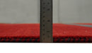 4x6 Small Solid Red Wool Hand Woven Southwestern Gabbeh Rug