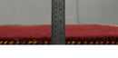 4x6 Solid Red Wool Hand Woven Southwestern Gabbeh Rug
