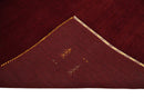 4x6 Solid Red Wool Hand Woven Southwestern Gabbeh Rug