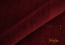 4x6 Solid Red Wool Hand Woven Southwestern Gabbeh Rug