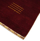 4x6 Solid Red Wool Hand Woven Southwestern Gabbeh Rug