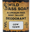 Aluminum-Free Cow Town Beef Tallow Deodorant | 2.75 oz | Wild Ass Soap