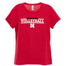 Nebraska Volleyball Women's T-Shirt | Red | Multiple Sizes | Lou's Sporting Goods | 24N34BC6400 | 24N34DM130L