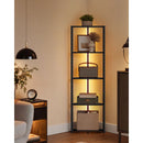 64" Corner Shelf Bookshelf with RGB LED Lights