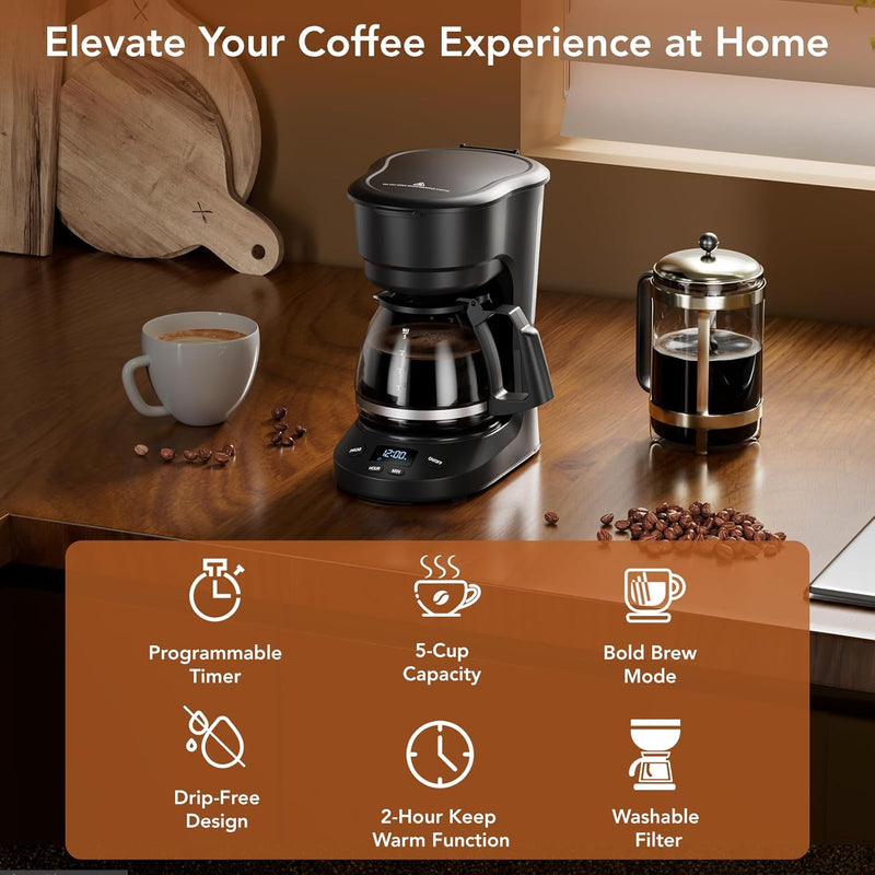 5-Cup Drip Coffee Maker