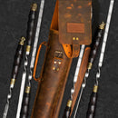 "Viking" Set in a Leather Case Camping Accessories BBQ Skewers Set  in a Leather Case, 7 items