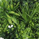 Artificial Green Wall Disc 20in – White Frame – UV Resistant – Commercial Grade