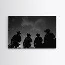 Cowboy Prints Framed Wall Art, Western Decor, Farmhouse Decor, Cowboy Photography, Gloss Metal Wall Art, Wood Framed Rustic Decor