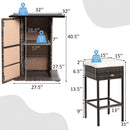 Alora 5-Piece Patio Rattan Bar Table Stool Set With Hidden Storage Shelf & Cushions (SAK14645)