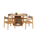 Alora Premium 5-Piece Acacia Wooden Outdoor Furniture Patio Set With Dining Chairs And Table (SAK70445)
