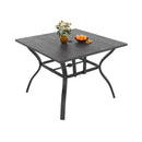 Alora 5-Piece Outdoor Dining Set With 4 Heavy-Duty Chairs And Square Table With Umbrella Hole [UMBRELLA NOT INCLUDED] (SAK93546)