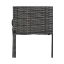 Alora 5-Piece Wicker Patio Bar Set With Cushions & Acacia Table (SAK26801)
