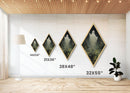 Ethereal Forest Spirit Diamond Shaped Art Canvas Embossed Print – Gloomy Ghostly Wall Art, Enchanted Haunted Halloween Decor