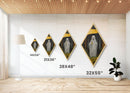 Rainy Day Ghost Diamond Shaped Art Holding Yellow Umbrella Canvas Embossed Print Autumn Halloween Forest Home Decor Spooky Cute