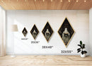 Ghost in Library Reading Surrounded by Tomes Diamond Shaped Art Canvas Embossed Print Gothic Halloween Dark Academia Wall Decor