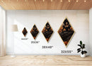 Victorian Pumpkin Witch Diamond Shaped Art Canvas Art Print Halloween Decor Dark Romance Gothic Aesthetic Wall Hanging