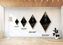Hooded Skeleton Monk with Relics Diamond Shaped Art Canvas Embossed Print Dark Religious Gothic Halloween Wall Display