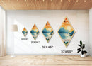 American Samoa National Park Diamond Shaped Travel Poster Canvas Art Print, Canvas Wall Art, Travel Gift, American Samoa Travel Art