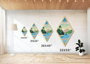 American Samoa National Park Diamond Shaped Travel Poster Wall Art Art Print, Canvas Wall Art, Travel Present, American Samoa Travel Art
