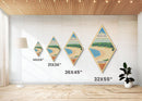 Indiana Dunes National Park Diamond-Shaped Adventure Print Canvas Art Print, Canvas Wall Art, Travel Gift, Indiana Travel Art