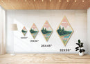 Isle Royale National Park Diamond-Shaped Travel Poster Canvas Art Print, Canvas Wall Art, Travel Gift, Michigan Travel Art