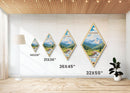 Rocky Mountain National Park Diamond Shaped Travel Print Wall Artwork Art Print, Canvas Wall Art, Travel Gift, Colorado Travel Art