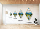 Rocky Mountain National Park Diamond-Shaped Travel Print Canvas Artwork Print, Canvas Wall Art, Travel Gift, Colorado Travel Art