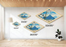 American Samoa National Park Diamond Shaped Travel Poster Artwork Canvas Art Print, Canvas Wall Art, Travel Gift, American Samoa Travel Art