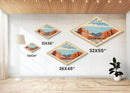 Capitol Reef National Park Diamond Shaped Travel Poster Art Canvas Art Print, Canvas Wall Art, Travel Gift, Utah Travel Art