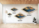 Crater Lake National Park Diamond Shaped Travel Poster Art Canvas Art Print, Canvas Wall Art, Travel Gift, Oregon Travel Art