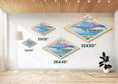 Retro Crater Lake National Park Travel Poster Art Canvas Texture Print, Travel Decor Art, Midcentury Modern Decor Oregon Travel Art