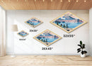 Crater Lake National Park Diamond Shaped Adventure Poster Art Wall Art Art Print, Canvas Wall Art, Travel Gift, Oregon Travel Art