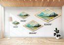 Gates of the Arctic National Park Diamond Shaped Travel Poster Art Canvas Art Print, Canvas Wall Art, Travel Gift, Alaska Travel Art