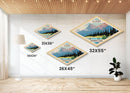 Retro Glacier National Park Travel Poster Artwork Canvas Texture Print, Travel Decor Art, Midcentury Modern Decor Montana Travel Art