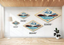 Glacier Bay National Park Diamond Shaped Travel Poster Art Canvas Art Print, Canvas Wall Art, Travel Gift, Alaska Travel Art