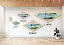 Isle Royale National Park Diamond Shaped Travel Poster Art Canvas Art Print, Canvas Wall Art, Travel Gift, Michigan Travel Art