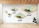 Retro Isle Royale National Park Adventure Poster Artwork Canvas Texture Print, Travel Decor Art, Midcentury Modern Decor Michigan Travel Art