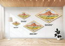 Petrified Forest National Park Diamond Shaped Travel Poster Art Canvas Art Print, Canvas Wall Art, Travel Gift, Arizona Travel Art