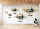 Rocky Mountain National Park Diamond Formed Adventure Poster Art Canvas Art Print, Canvas Wall Art, Travel Gift, Colorado Travel Art