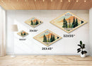 Sequoia National Park Diamond Shaped Travel Poster Art Wall Art Art Print, Canvas Wall Art, Travel Present, California Travel Art
