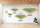 Shenandoah National Park Diamond Shaped Travel Poster Artwork Wall Art Art Print, Canvas Wall Art, Travel Gift, Virginia Travel Art