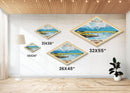 Wrangell-St. Elias National Park Diamond Shaped Travel Poster Art Canvas Art Print, Canvas Wall Art, Travel Gift, Alaska Travel Art