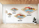 Yellowstone National Park Diamond Shaped Travel Poster Art Canvas Art Print, Canvas Wall Art, Travel Gift, Idaho Travel Art