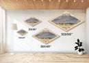 Guadalupe Mountains National Park Diamond Shaped Travel Poster Canvas Art Print, Canvas Wall Art, Travel Gift, Texas Landscape