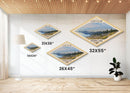 Retro Lassen Volcanic National Park Travel Poster Canvas Texture Print, Travel Decor, Midcentury Modern Decor California Landscape