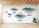 Virgin Islands National Park Diamond Shaped Travel Poster Canvas Art Print, Canvas Wall Art, Travel Gift, North Dakota Landscape